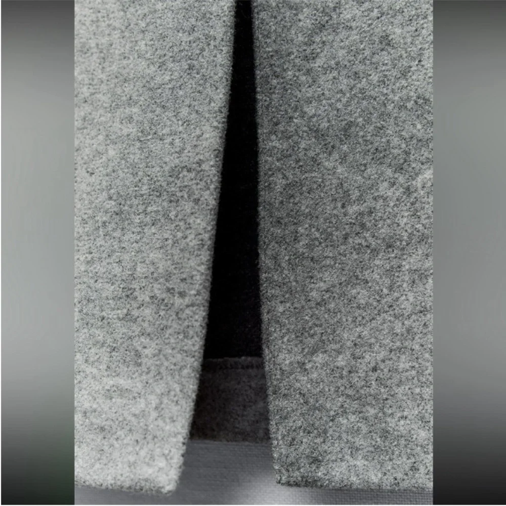 Zara, Mid-Gray, STRAIGHT FELT TEXTURE SKIRT, Large